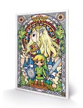 THE LEGEND OF ZELDA - Stained Glass - Impression sur bois 20x29.5 Pyramid 1 - Culture-Pop-France
