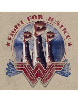WONDER WOMAN - Canvas 40X40 '18mm' - Fight For Justice Pyramid 1 - Culture-Pop-France
