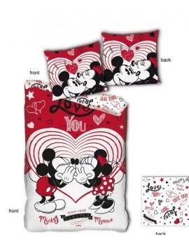 DISNEY - Parure de lit 140x200cm - Love You '100% microfibre' AyMax 1 - Culture-Pop-France