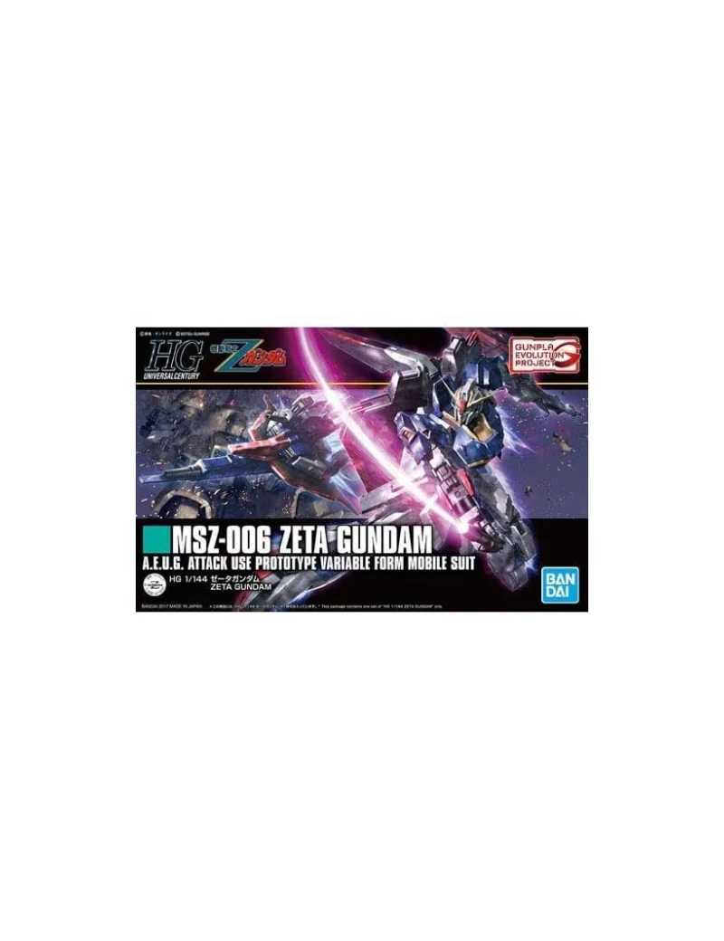 GUNDAM - HG 1/144 MSZ-006 Zeta Gundam - Model Kit Bandai Model Kit 1 - Culture-Pop-France GUNDAM - HG 1/144 MSZ-006 Zeta Gundam - Model Kit Bandai Model Kit 1 - Culture-Pop-France