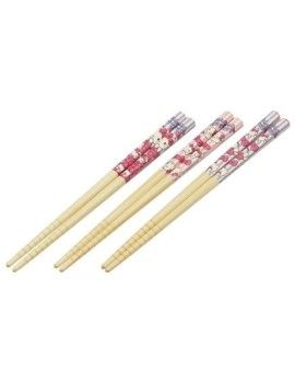 HELLO KITTY - Hello Kitty - Set 3 paires baguettes en Bambou Benelic / Studio Ghibli 1 - Culture-Pop-France