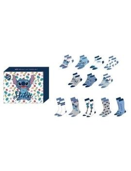 STITCH - Gift Box Calendrier - 12 Paires de Chaussettes (T 36-41) Cerda 1 - Culture-Pop-France