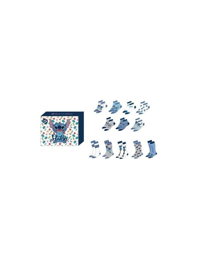 STITCH - Gift Box Calendrier - 12 Paires de Chaussettes (T 36-41) Cerda 1 - Culture-Pop-France STITCH - Gift Box Calendrier - 12 Paires de Chaussettes (T 36-41) Cerda 1 - Culture-Pop-France