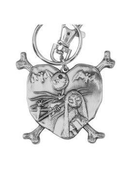NBX - Jack et Sally dans un Coeur - Porte-clés en étain Monogram 1 - Culture-Pop-France