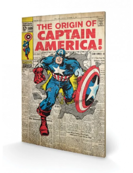 MARVEL - Captain America Origin - Impression sur bois 40x59cm Pyramid 1 - Culture-Pop-France