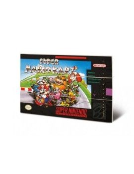 SUPER NINTENDO - Super Mario Kart - Impression sur bois 20x29.5 Pyramid 1 - Culture-Pop-France