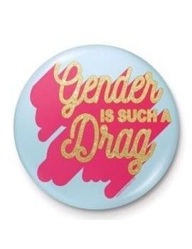 DIVERS - The Peach Fuzz "Gender is such a drag" - Button Badge 25mm Pyramid 1 - Culture-Pop-France