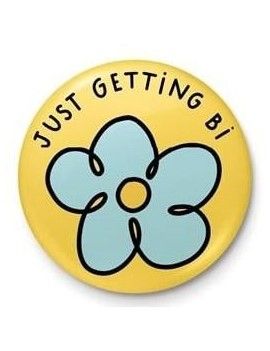 DIVERS - The Peach Fuzz "Getting Bi" - Button Badge 25mm Pyramid 1 - Culture-Pop-France