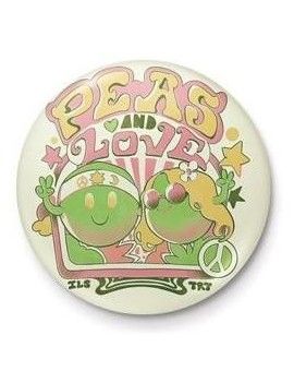 ILUSTRATA - Peas and Love - Button Badge 25mm Pyramid 1 - Culture-Pop-France