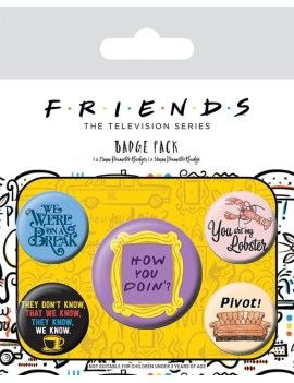 FRIENDS - Pack de 5 badges - Quotes Pyramid 1 - Culture-Pop-France