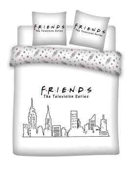FRIENDS - Parure de lit 240X220 - Friends '100% microfibre' AyMax 1 - Culture-Pop-France