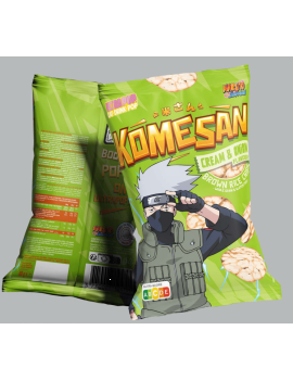NARUTO SHIPPUDEN - Komesan 'Chips De Riz' - Kakashi -60g -Crème Oignon ULTRAPOP 1 - Culture-Pop-France