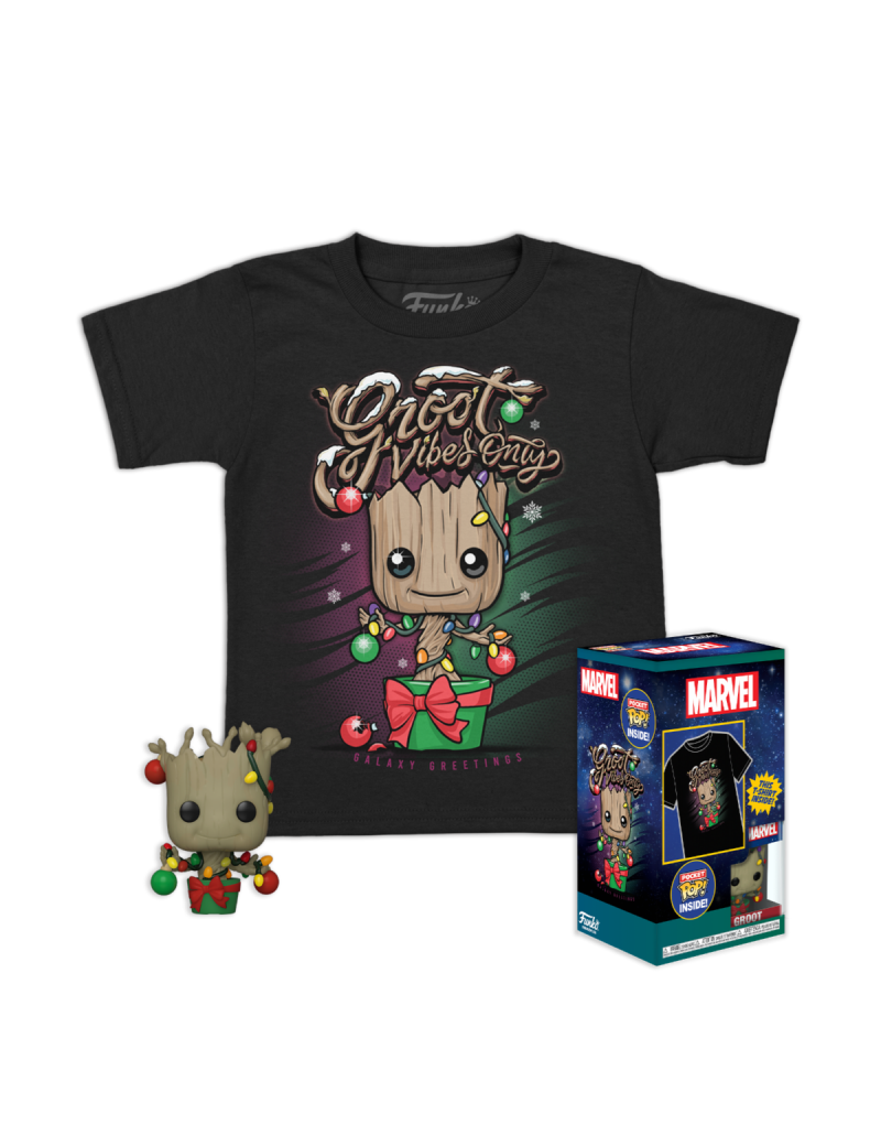 LES GARDIENS DE LA GALAXIE - Pocket POP - Holiday Groot T-shirt (11-12 ans) Funko Tees 1 - Culture-Pop-France LES GARDIENS DE LA GALAXIE - Pocket POP - Holiday Groot T-shirt (11-12 ans) Funko Tees 1 - Culture-Pop-France