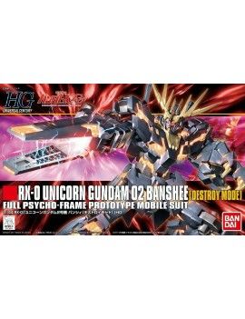 GUNDAM - HGUC 1/144 RX-0 Unicorn 02 Banshee Destroy Mode - Model Kit Bandai Model Kit 1 - Culture-Pop-France