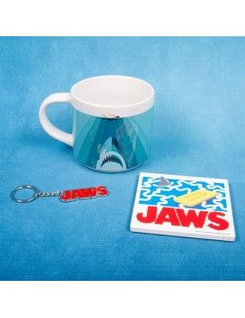 LES DENTS DE LA MER - Pack Cadeau - Mug 250ml  Sous-Verre   Porte-Clés Fizz Creation 1 - Culture-Pop-France