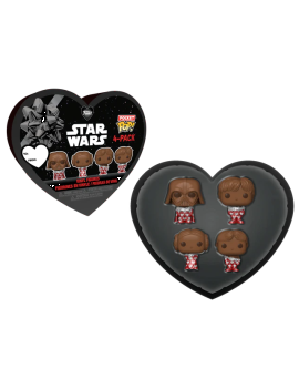 STAR WARS - Pocket Pop Keychains 4 Pack- Saint-Valentin (Chocolat) Funko 1 - Culture-Pop-France