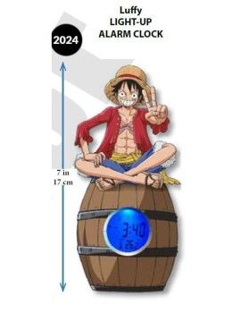 ONE PIECE - Luffy sur Tonneau - Réveil Lumineux LED - 17 cm Teknofun 1 - Culture-Pop-France