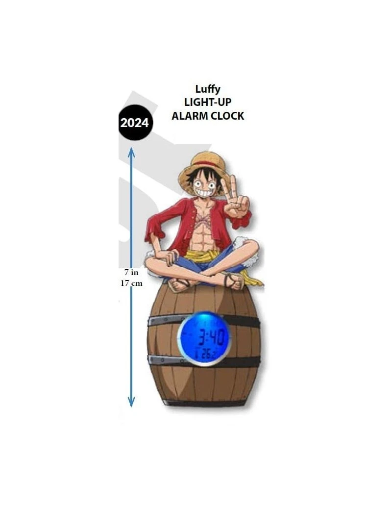 ONE PIECE - Luffy sur Tonneau - Réveil Lumineux LED - 17 cm Teknofun 1 - Culture-Pop-France ONE PIECE - Luffy sur Tonneau - Réveil Lumineux LED - 17 cm Teknofun 1 - Culture-Pop-France