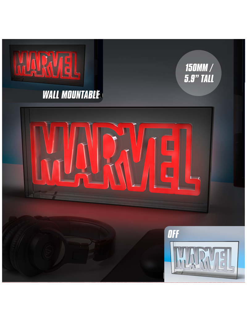 MARVEL - Logo - Lampe Led Neon 15.5x30.5cm Paladone 1 - Culture-Pop-France MARVEL - Logo - Lampe Led Neon 15.5x30.5cm Paladone 1 - Culture-Pop-France