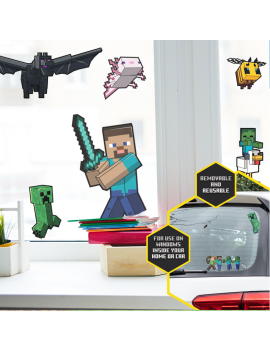 MINECRAFT - Cling Decals pour Fenêtre Paladone 1 - Culture-Pop-France