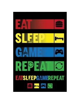 DIVERS - Eat Sleep Repeat - Poster 61 x 91cm Pyramid 1 - Culture-Pop-France