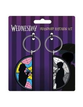 MERCREDI - 2 Pack Porte-Clés Caoutchouc - Wednesday Enid Window Pyramid 1 - Culture-Pop-France