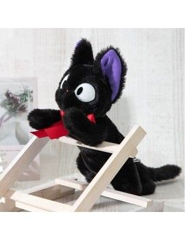 KIKI LA PETITE SORCIERE - Jiji Allongé - Peluche Nakayoshi 20x10x46cm Benelic / Studio Ghibli 1 - Culture-Pop-France