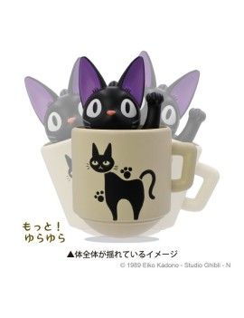 KIKI LA PETITE SORCIERE - Jiji dans tasse - Figurine Culbuto 7.6cm Benelic / Studio Ghibli 1 - Culture-Pop-France