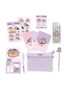 PUSHEEN - Set de Papeterie avec 3 Notebooks A6 - 10pc. Grupo Erik 1 - Culture-Pop-France
