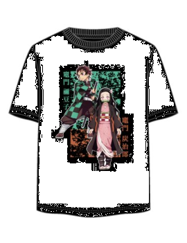 DEMON SLAYER - Tanjiro & Nezuko - T-Shirt Unisex Noir (XL) 1 - Culture-Pop-France