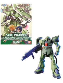 GUNDAM - 1/100 Zaku Warrior   Blaze Wizard & Gunner Wizard - Model Kit Bandai Model Kit 1 - Culture-Pop-France