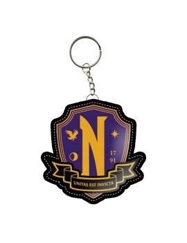 MERCREDI - Emblème Nevermore - Porte-clés en Caoutchouc Karactermania 1 - Culture-Pop-France
