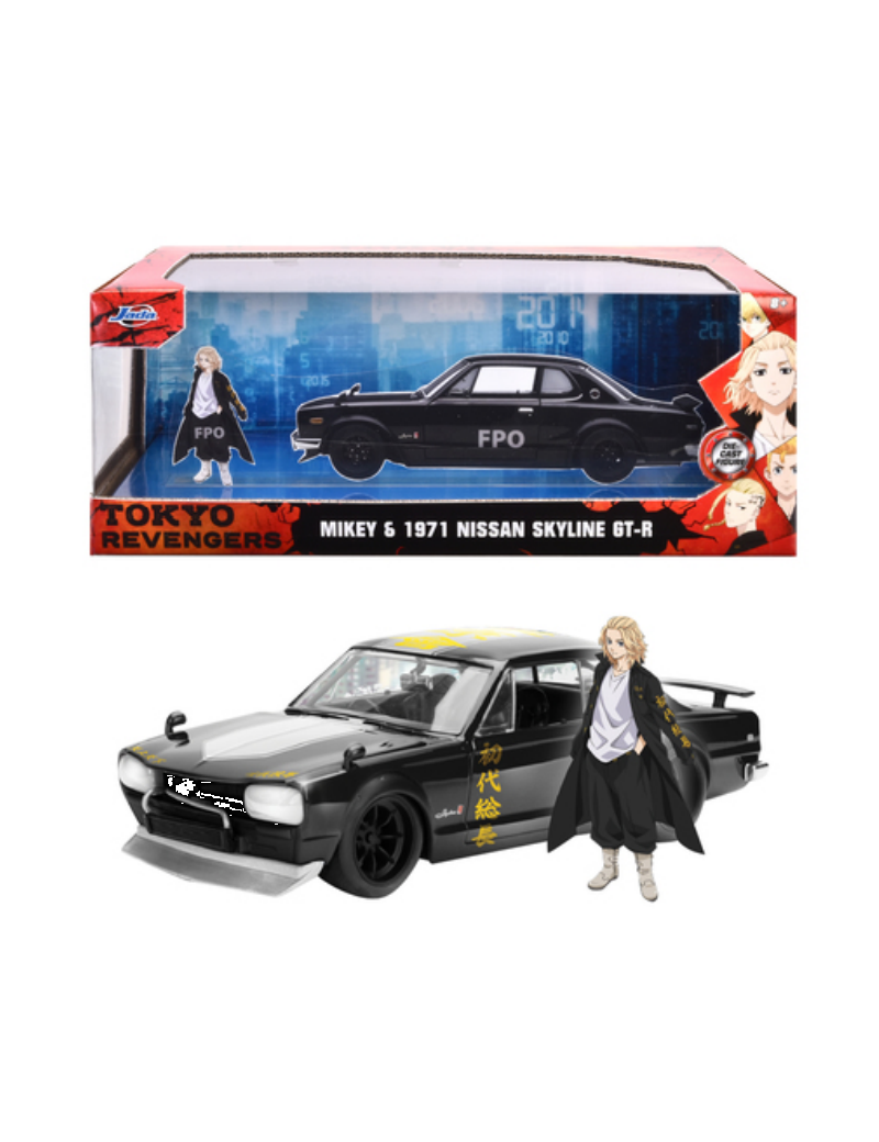 TOKYO REVENGERS - Mikey & 1971 Nissan Skyline GT-R - 1:24 Jada Toys 1 - Culture-Pop-France TOKYO REVENGERS - Mikey & 1971 Nissan Skyline GT-R - 1:24 Jada Toys 1 - Culture-Pop-France