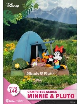DISNEY - Minnie & Pluto - Diorama D-Stage Campsite Series 10cm Beast Kingdom 1 - Culture-Pop-France