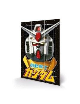 GUNDAM - Space Quadrants - Impression sur bois 20x29.5cm Pyramid 1 - Culture-Pop-France