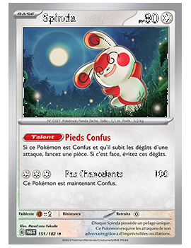 Spinda - Faille Paradoxe - 151/182 - Francaise - Reverse 1 - Culture-Pop-France