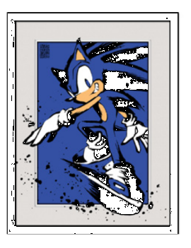 SONIC - Splatter - Impression encadrée 30x40cm Pyramid 1 - Culture-Pop-France
