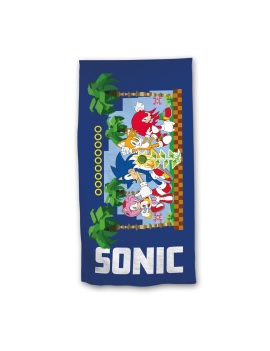 SONIC - Serviette de Plage 100% Polyester 70x140cm AyMax 1 - Culture-Pop-France