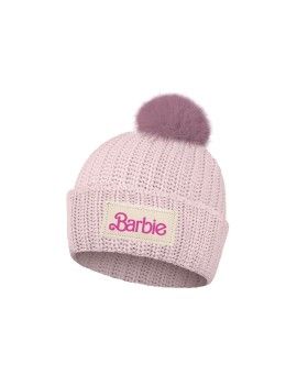 BARBIE - Logo - Bonnet Tricoté Pompom 56/58cm 1 - Culture-Pop-France