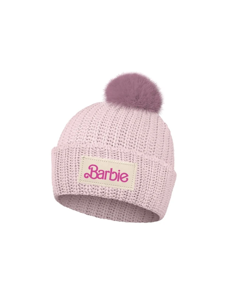 BARBIE - Logo - Bonnet Tricoté Pompom 56/58cm 1 - Culture-Pop-France BARBIE - Logo - Bonnet Tricoté Pompom 56/58cm 1 - Culture-Pop-France