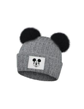 MICKEY - Bonnet Tricoté Pompom 56/58cm 1 - Culture-Pop-France