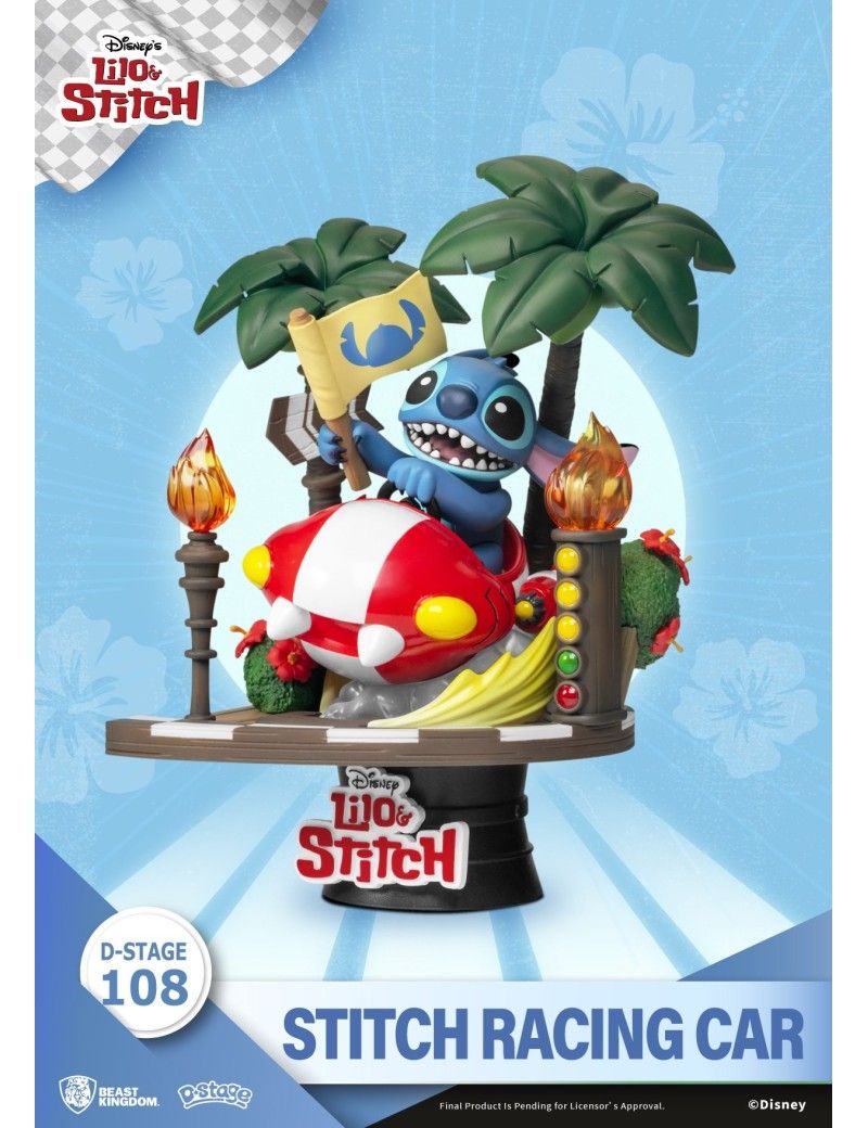 LILO & STITCH - Stitch Racing Car - Diorama D-Stage 14.6cm Beast Kingdom 1 - Culture-Pop-France LILO & STITCH - Stitch Racing Car - Diorama D-Stage 14.6cm Beast Kingdom 1 - Culture-Pop-France