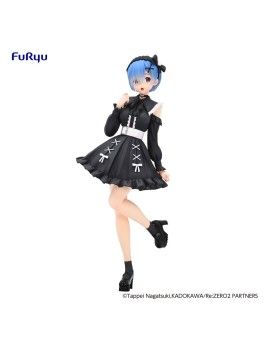 RE ZERO - Rem "Girly Outfit Black" - Statuette Trio-Try-It 21cm Furyu 1 - Culture-Pop-France
