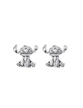 STITCH - Silver - 1 Paire de Clous d'Oreilles - Laiton Plaqué Argent Peershardy 1 - Culture-Pop-France