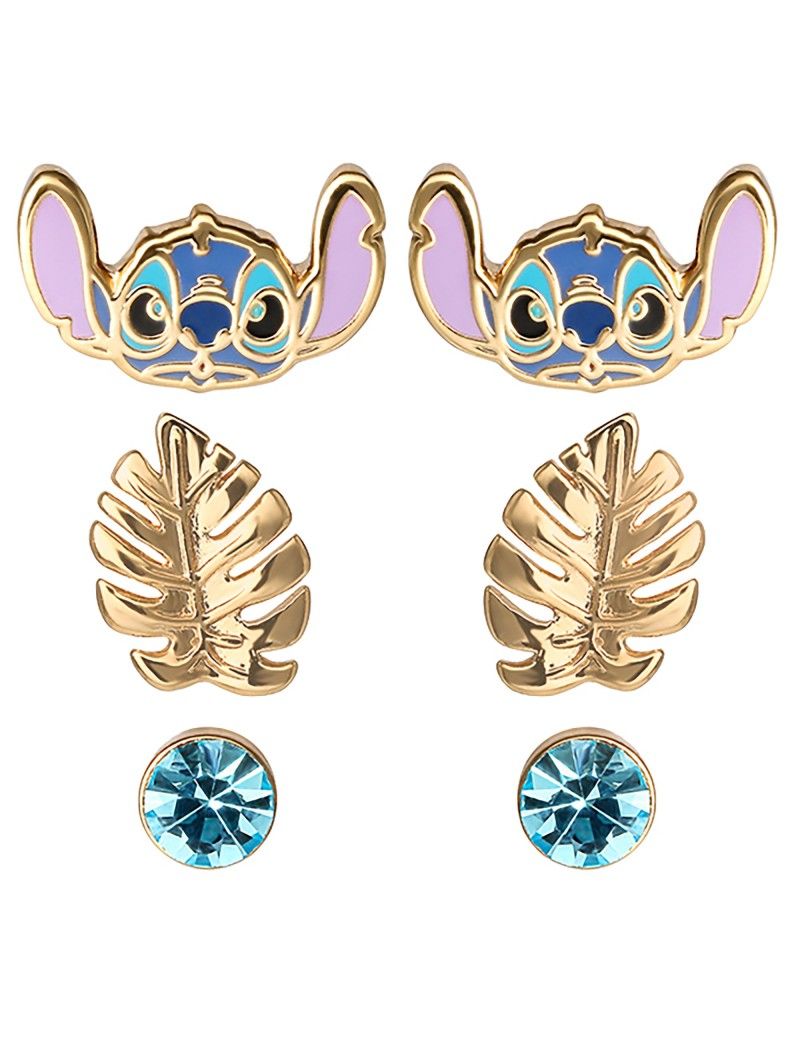 STITCH - Blue & Gold - 3 Pairs de Clous d'Oreilles - Laiton Plaqué Peershardy 1 - Culture-Pop-France STITCH - Blue & Gold - 3 Pairs de Clous d'Oreilles - Laiton Plaqué Peershardy 1 - Culture-Pop-France