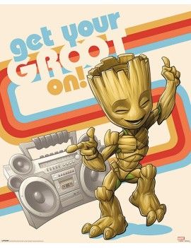 MARVEL - Mini Poster 40X50 - Guardian of the Galaxy Get Your Groot On Pyramid 1 - Culture-Pop-France