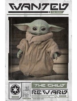 STAR WARS - The Mandalorian - Poster 61X91 - Wanted the Child Pyramid 1 - Culture-Pop-France