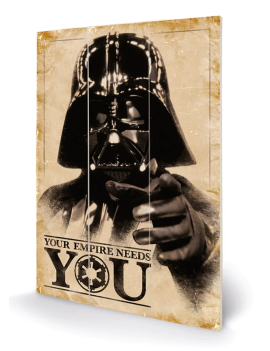 STAR WARS - Your Empire Needs You - Impression sur bois 20x29.5cm Pyramid 1 - Culture-Pop-France
