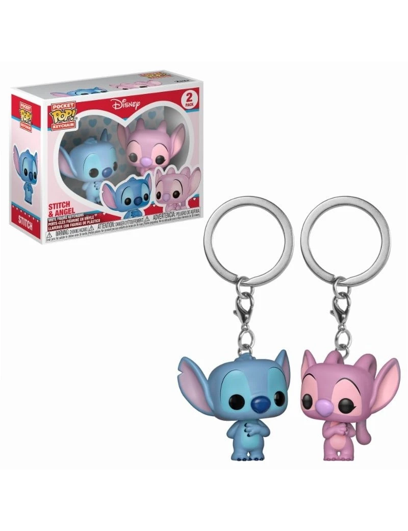 Pocket Pop Keychains: Disney - Stitch & Angel (2-pack) Funko 1 - Culture-Pop-France Pocket Pop Keychains: Disney - Stitch & Angel (2-pack) Funko 1 - Culture-Pop-France