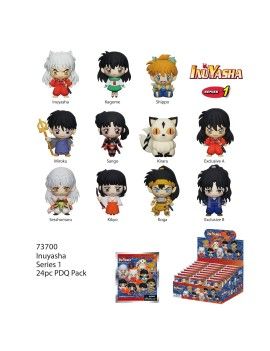 INUYASHA - Series 1 - 3D Foam Bag Clip (Display 24 Pcs) Monogram 1 - Culture-Pop-France